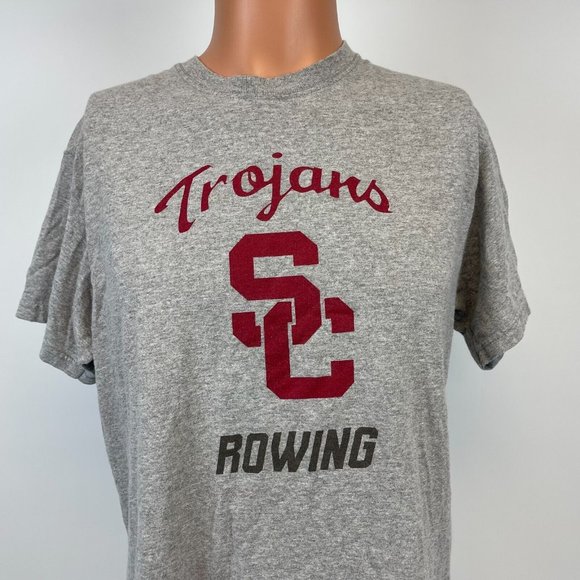 USC Trojans Rowing Crew T Shirt NCAA College Grey Size M - Picture 1 of 4
